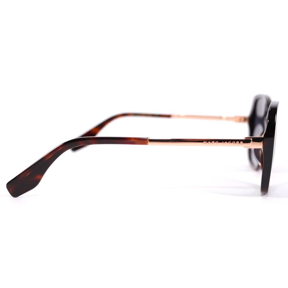Marc Jacobs Womens Oval Butterfly Sunglasses-Black Brown Tortoise/Dark Grey-NWT - Picture 5 of 11